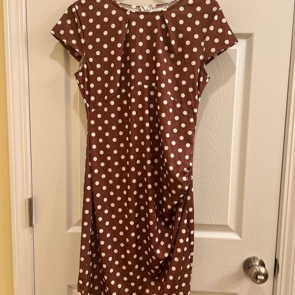 Dresses Pretty Woman Brown And White Polka Dress Size Medium Poshmark — free download